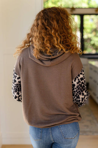 Here And There Leopard Print Hoodie - 1985 the VAULT Boutique