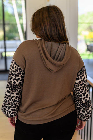 Here And There Leopard Print Hoodie - 1985 the VAULT Boutique