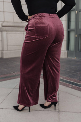 High Society Velvet Wide Leg Trousers - 1985 the VAULT Boutique