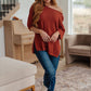 High Tide Oversize Top in Rust - 1985 the VAULT Boutique