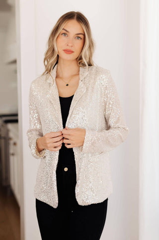 I Know You're Busy Sequin Blazer - 1985 the VAULT Boutique