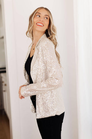 I Know You're Busy Sequin Blazer - 1985 the VAULT Boutique