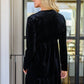 Jentsyn Velvet V-Neck Dress in Black - 1985 the VAULT Boutique