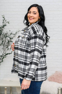 Kate Plaid Jacket in Black & White - 1985 the VAULT Boutique