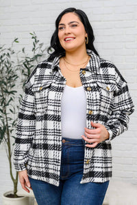 Kate Plaid Jacket in Black & White - 1985 the VAULT Boutique