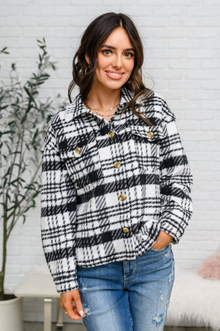 Kate Plaid Jacket in Black & White - 1985 the VAULT Boutique