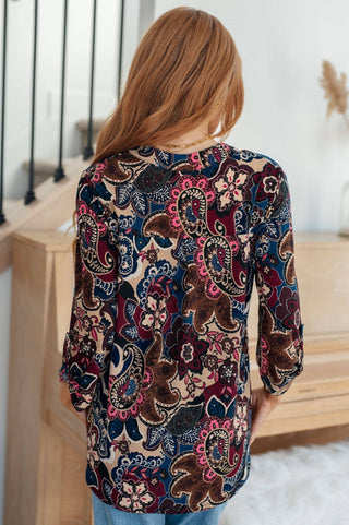 Little Lovely Blouse in Wine Paisley - 1985 the VAULT Boutique