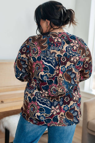 Little Lovely Blouse in Wine Paisley - 1985 the VAULT Boutique