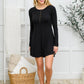Long Sleeve Button Down Dress In Black - 1985 the VAULT Boutique