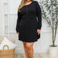 Long Sleeve Button Down Dress In Black - 1985 the VAULT Boutique