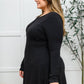 Long Sleeve Button Down Dress In Black - 1985 the VAULT Boutique