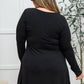 Long Sleeve Button Down Dress In Black - 1985 the VAULT Boutique