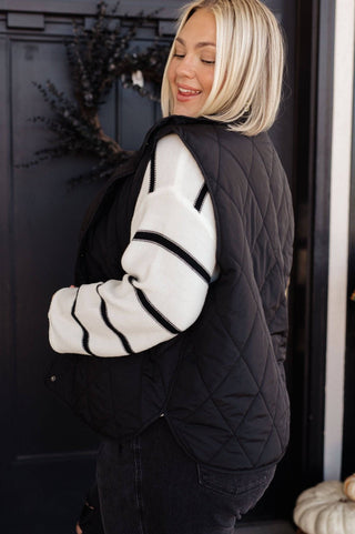 Neither Here Nor There Puffer Vest in Black - 1985 the VAULT Boutique