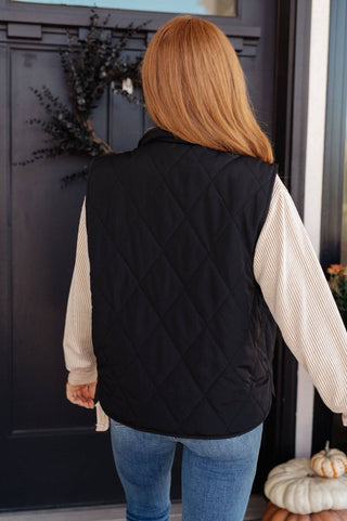 Neither Here Nor There Puffer Vest in Black - 1985 the VAULT Boutique