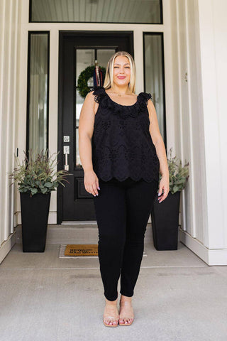 Parisian Stroll Lace Blouse in Black - 1985 the VAULT Boutique