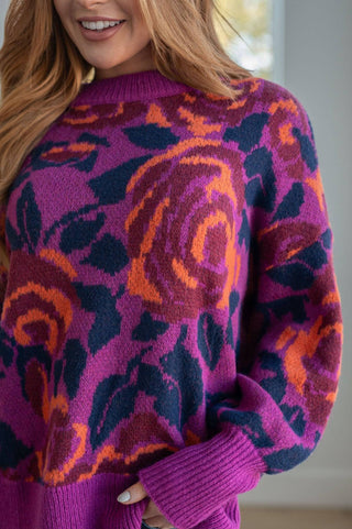 Rosie Posey Floral Sweater - 1985 the VAULT Boutique