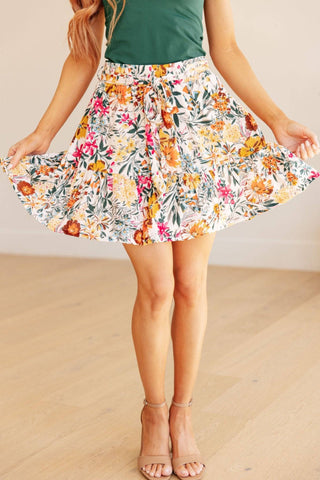 Spring Fields Floral Skirt - 1985 the VAULT Boutique