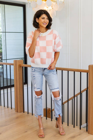 Start Me Up Checkered Sweater - 1985 the VAULT Boutique