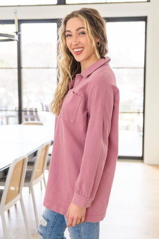 Sweet Crush Collar Pullover in Mauve - 1985 the VAULT Boutique