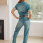 Sylvia Short Sleeve Denim Jumpsuit - 1985 the VAULT Boutique