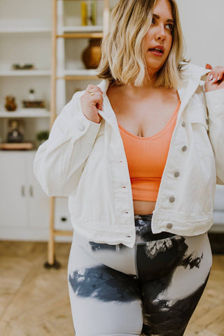 Tell Me More Crop Tank In Coral - 1985 the VAULT Boutique