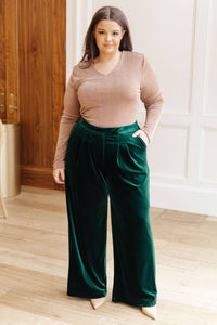 Velvet Elvis Wide Leg Velvet Pants - 1985 the VAULT Boutique