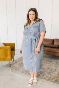 Wait For It Denim Shirtdress - 1985 the VAULT Boutique