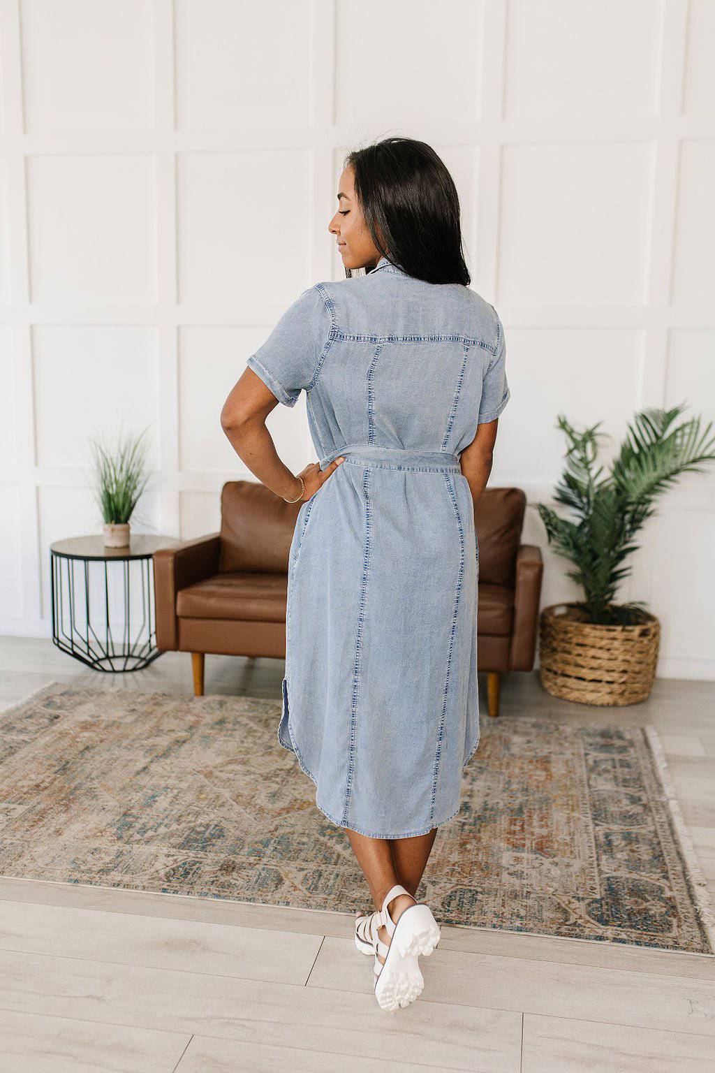 Wait For It Denim Shirtdress - 1985 the VAULT Boutique