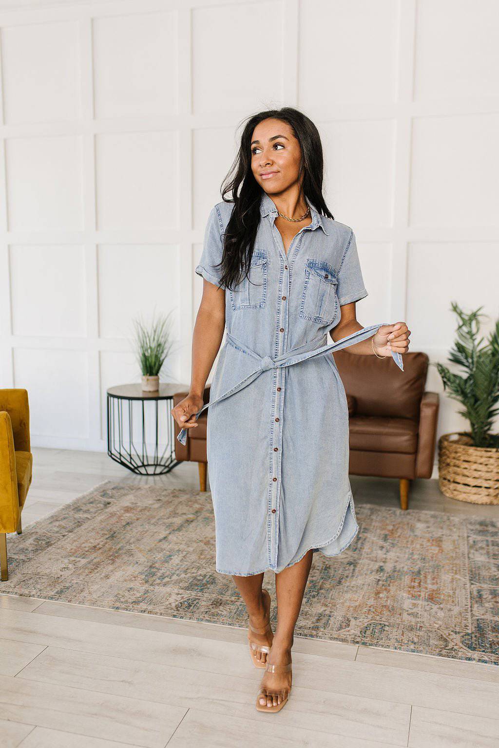 Wait For It Denim Shirtdress - 1985 the VAULT Boutique