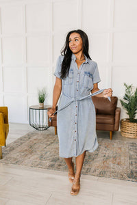 Wait For It Denim Shirtdress - 1985 the VAULT Boutique