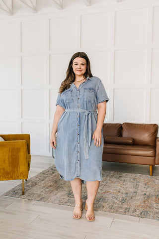 Wait For It Denim Shirtdress - 1985 the VAULT Boutique