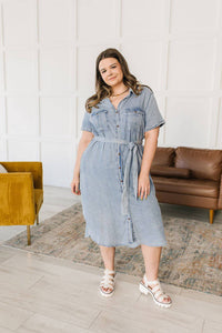 Wait For It Denim Shirtdress - 1985 the VAULT Boutique