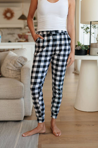 Your New Favorite Joggers in Black and White Check - 1985 the VAULT Boutique