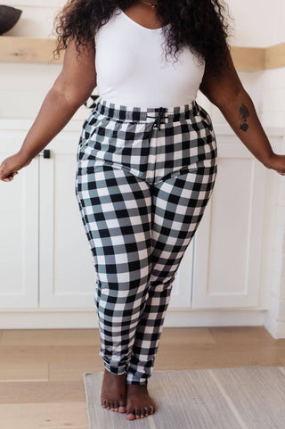 Your New Favorite Joggers in Black and White Check - 1985 the VAULT Boutique