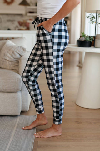 Your New Favorite Joggers in Black and White Check - 1985 the VAULT Boutique