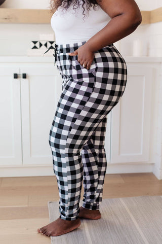 Your New Favorite Joggers in Black and White Check - 1985 the VAULT Boutique