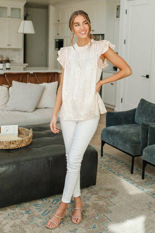 City Escape Top in Pearl - 1985 the VAULT Boutique