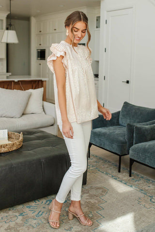 City Escape Top in Pearl - 1985 the VAULT Boutique