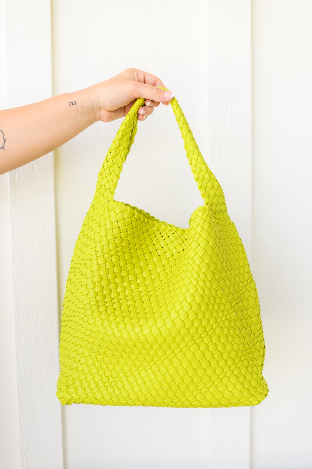 Woven and Worn Tote in Citron - Happily Ever Atchison Shop Co.