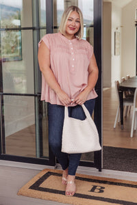 Woven and Worn Tote in Ivory - Happily Ever Atchison Shop Co.