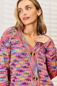 Woven Right V - Neck Long Sleeve Cardigan - Happily Ever Atchison Shop Co.