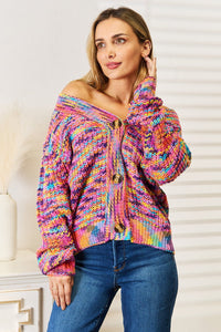 Woven Right V - Neck Long Sleeve Cardigan - Happily Ever Atchison Shop Co.