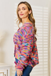 Woven Right V - Neck Long Sleeve Cardigan - Happily Ever Atchison Shop Co.