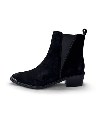 Wylie Suede Ankle Boot in Black - 1985 the VAULT Boutique