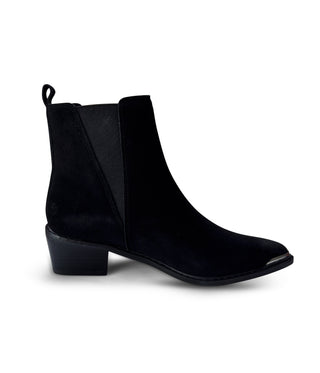 Wylie Suede Ankle Boot in Black - 1985 the VAULT Boutique