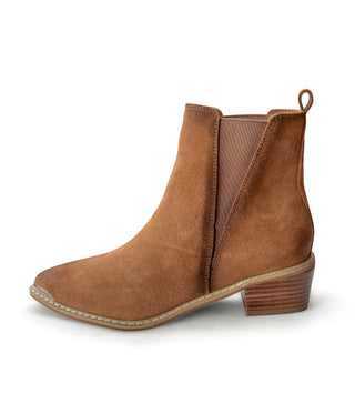 Wylie Suede Ankle Boot in Tan - 1985 the VAULT Boutique