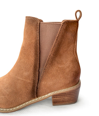 Wylie Suede Ankle Boot in Tan - 1985 the VAULT Boutique