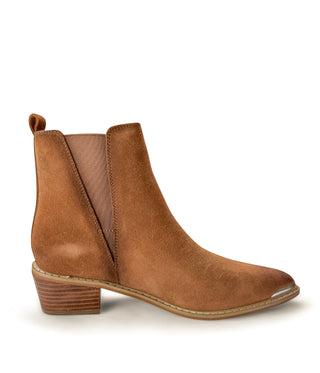 Wylie Suede Ankle Boot in Tan - 1985 the VAULT Boutique