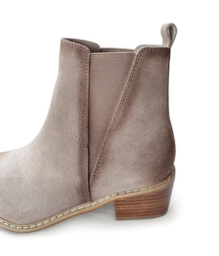 Wylie Suede Ankle Boot in Taupe - 1985 the VAULT Boutique