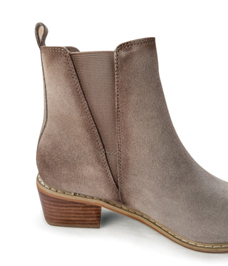 Wylie Suede Ankle Boot in Taupe - 1985 the VAULT Boutique